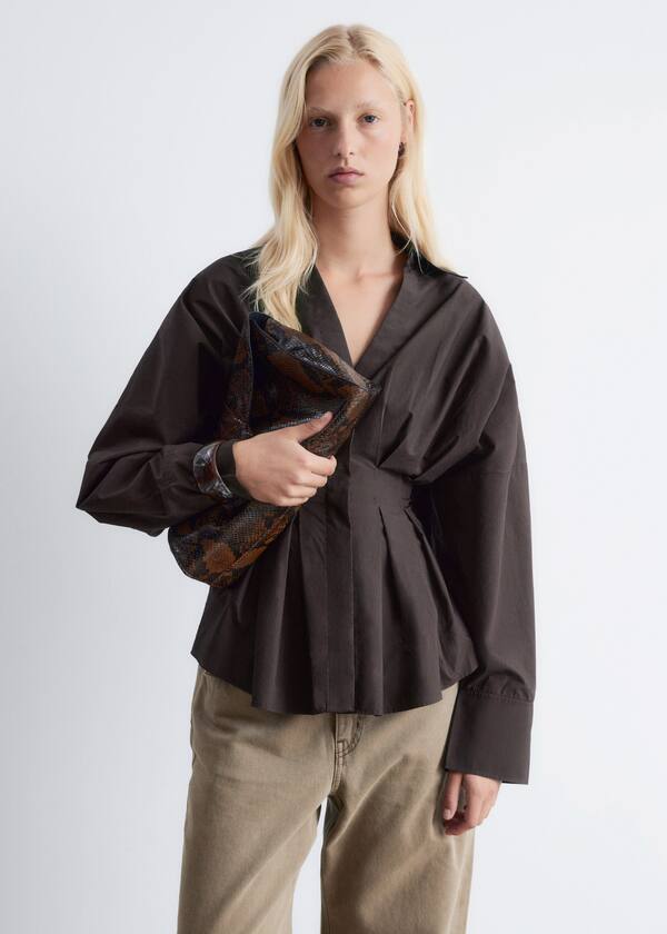 Fitted-Waist Cotton Shirt