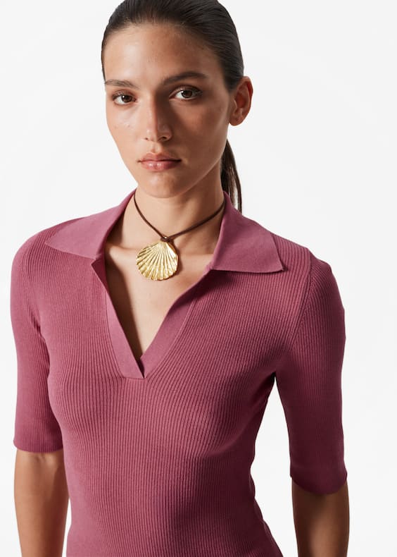 Collared Short-Sleeve Top