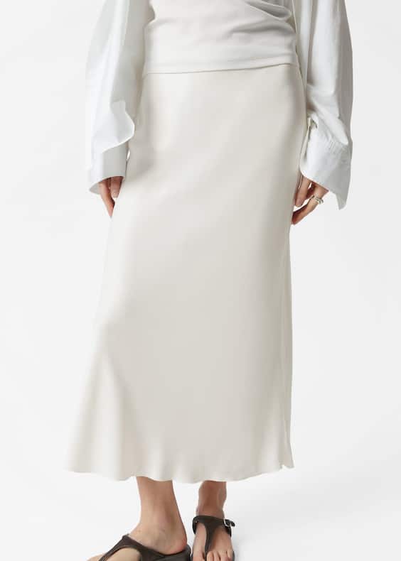 Satin Midi Skirt