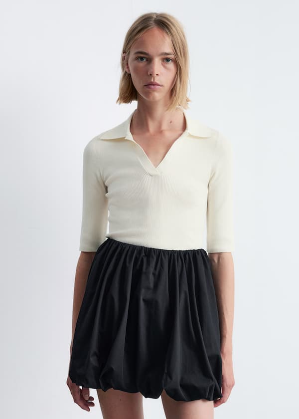Collared Short-Sleeve Top