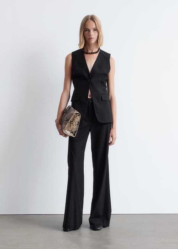 Wool-Blend Tailored Waistcoat