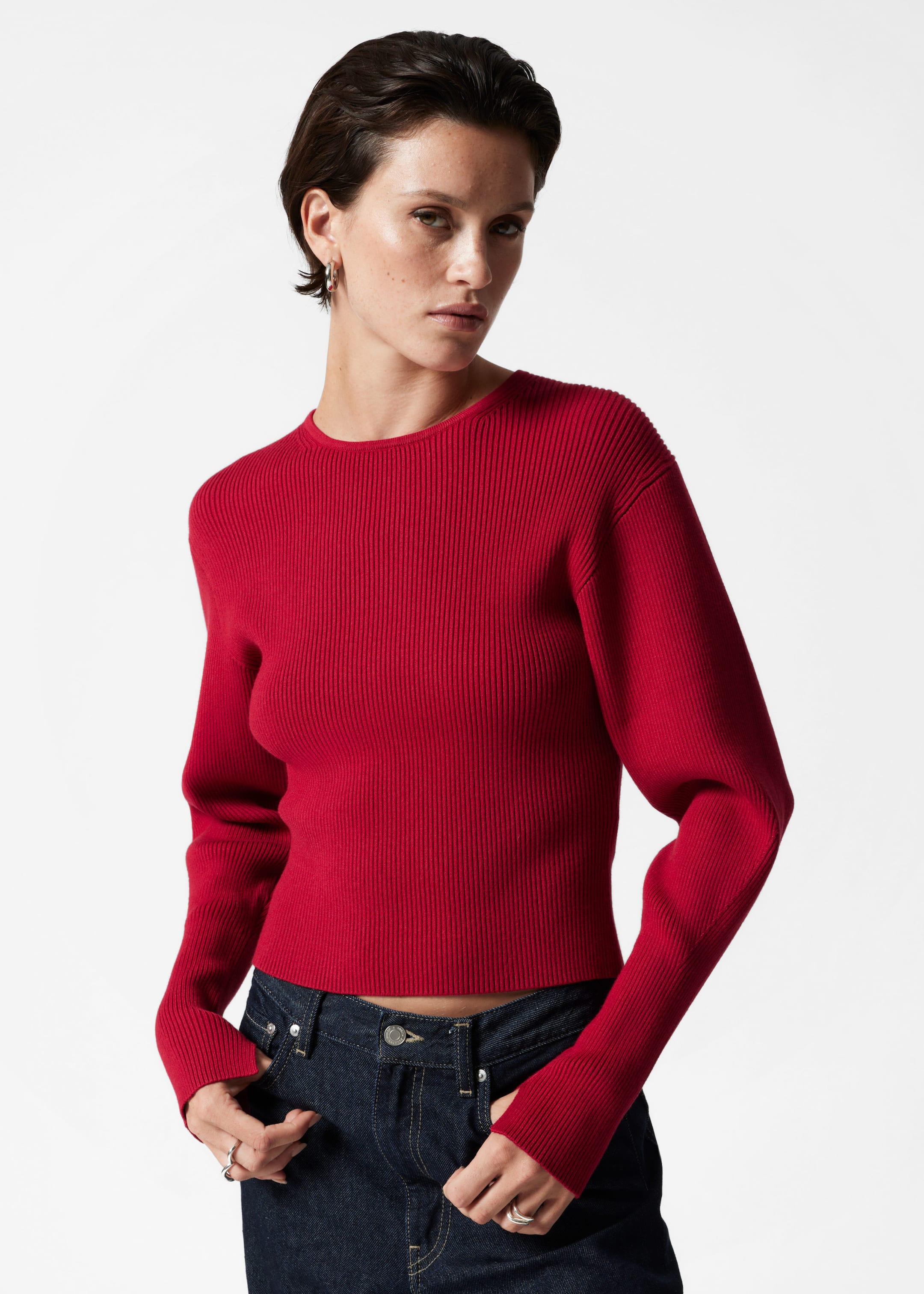 Image of Rib-Knit Top