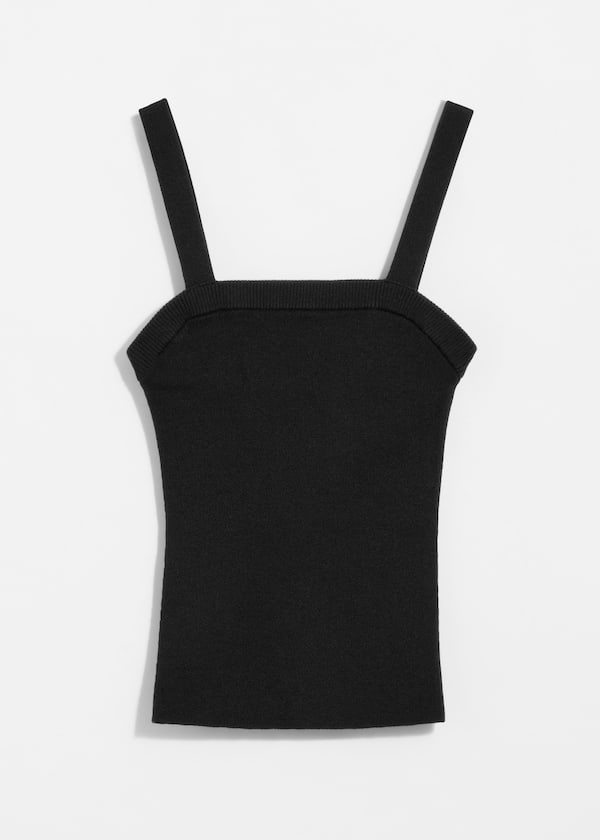 Square-Neck Knit Top