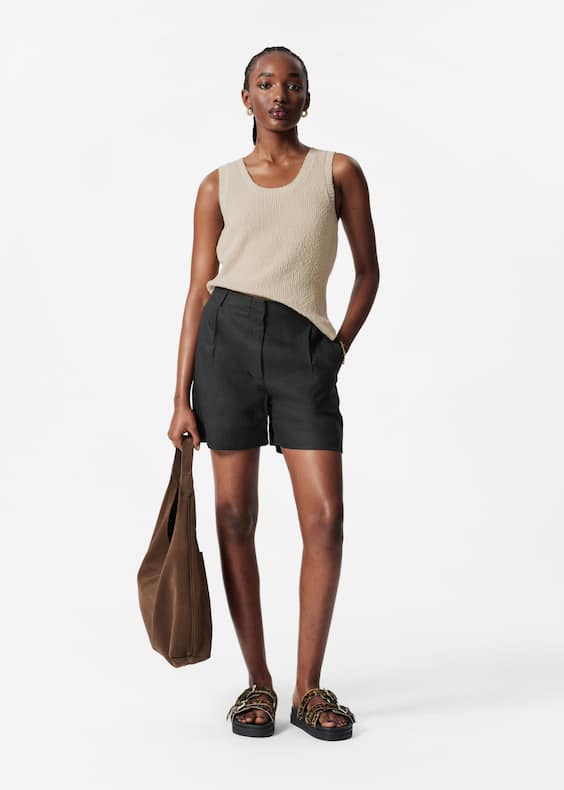 Tailored Linen Shorts