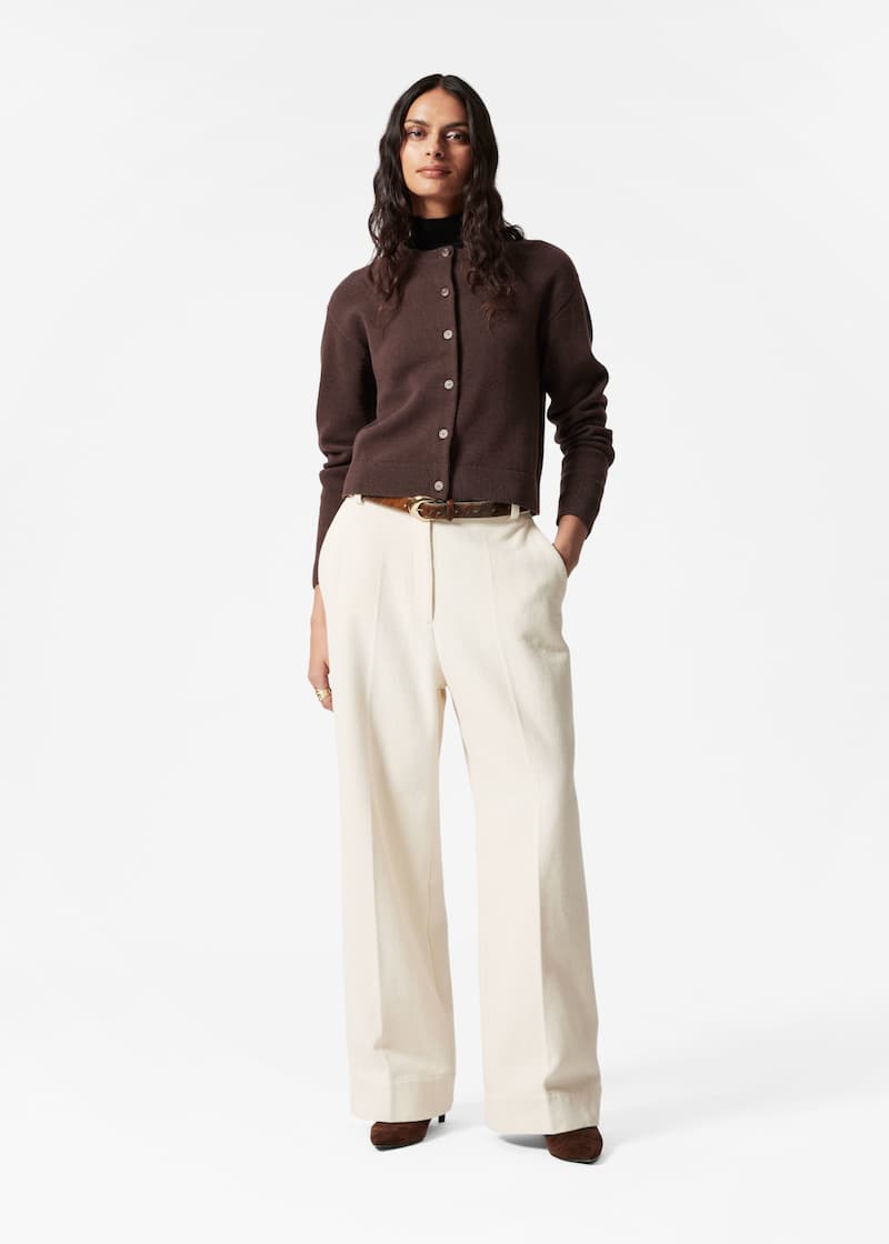 Boxy Merino Wool Cardigan