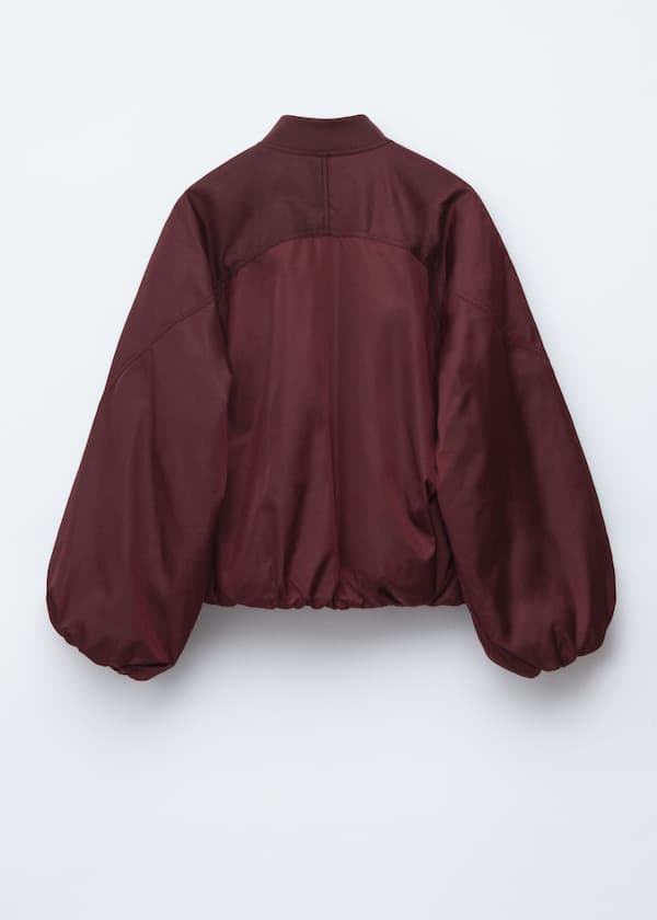 Voluminous-Sleeve Bomber Jacket