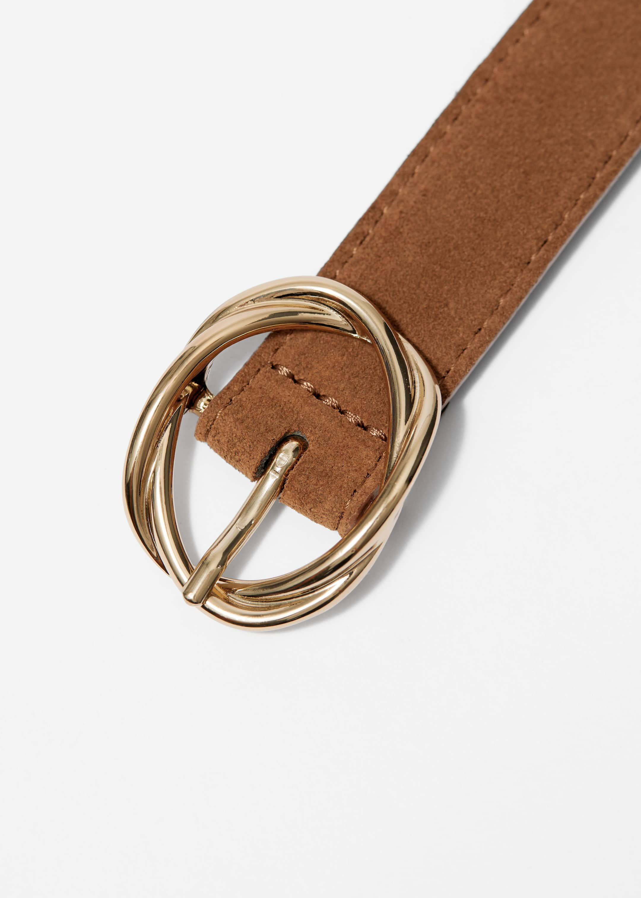 Knot-Buckle Leather Belt - {{variantName}} - Descriptive Detail