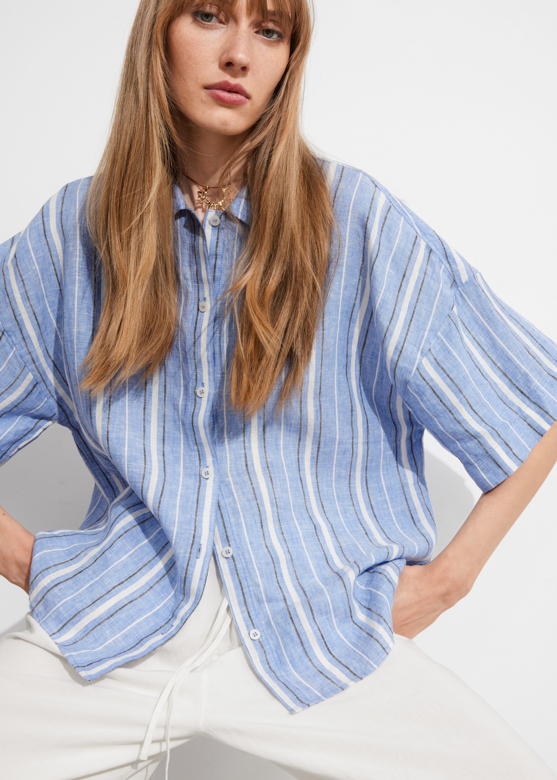 Image of Oversized Linen Shirt