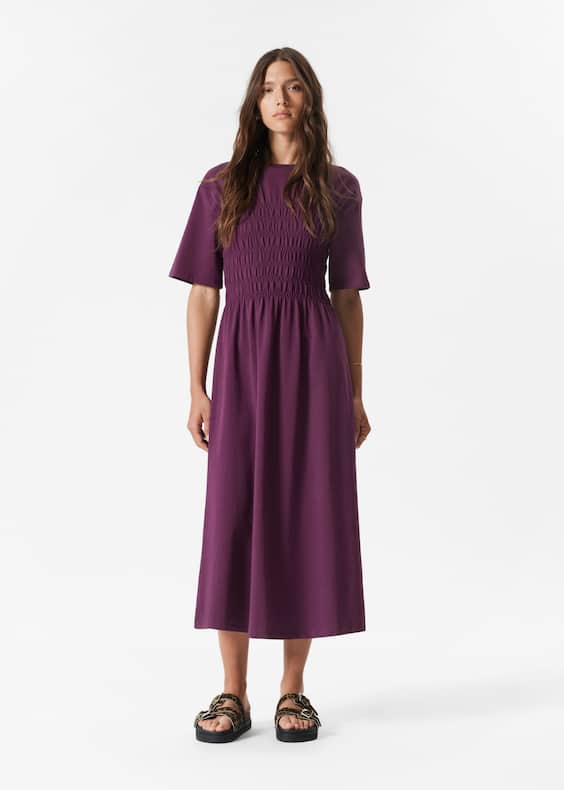 Smocked Midi Dress