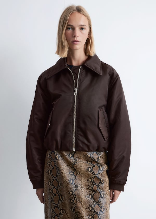 Cropped Bomber Jacket
