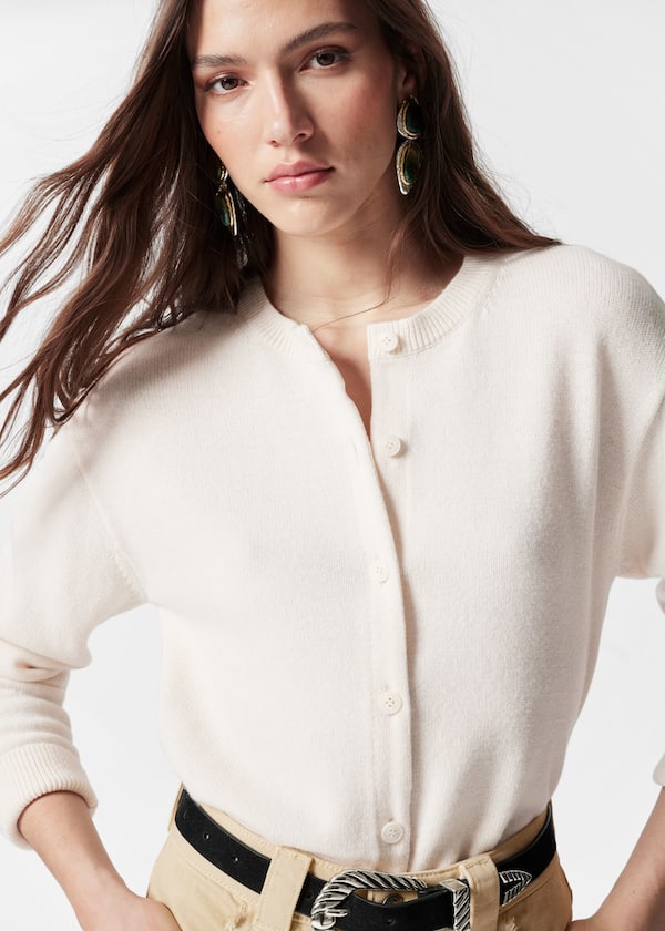 Boxy Merino Wool Cardigan