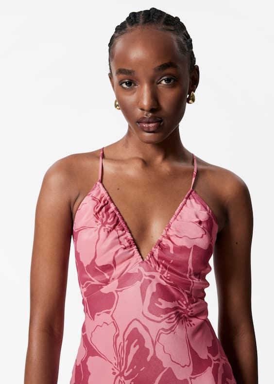 Satin Slip Midi Dress