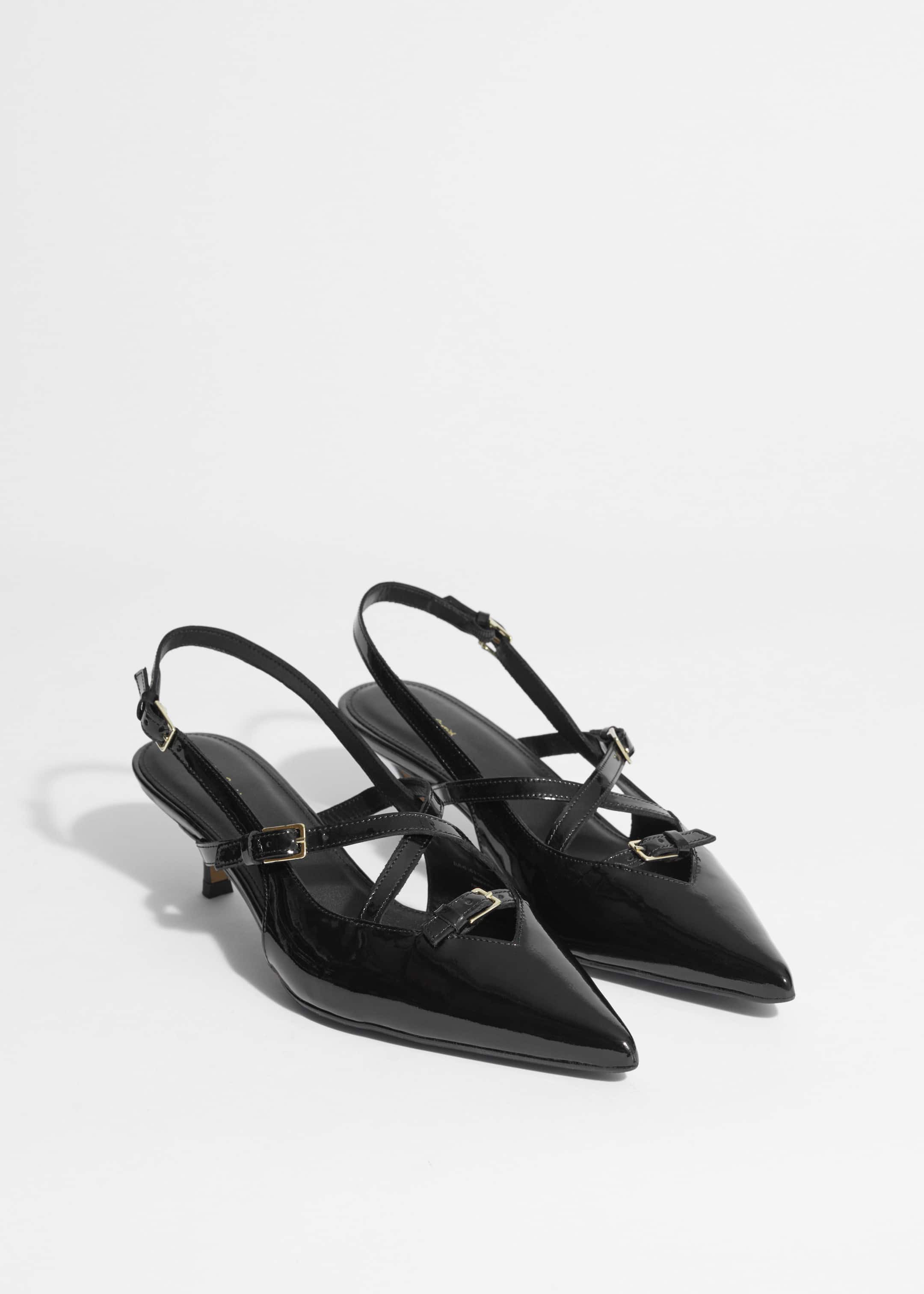 Embellished Slingback Pumps - Black - Still Life