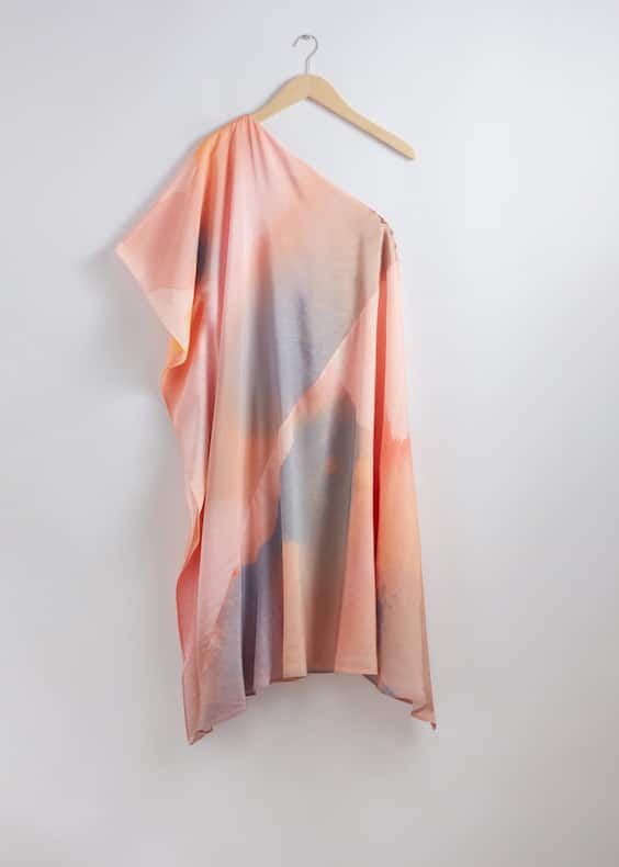 Asymmetric One-Shoulder Midi Dress