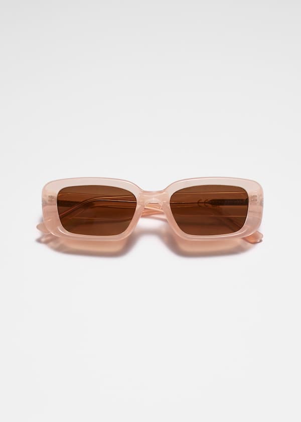 Bold Rectangular-Frame Sunglasses