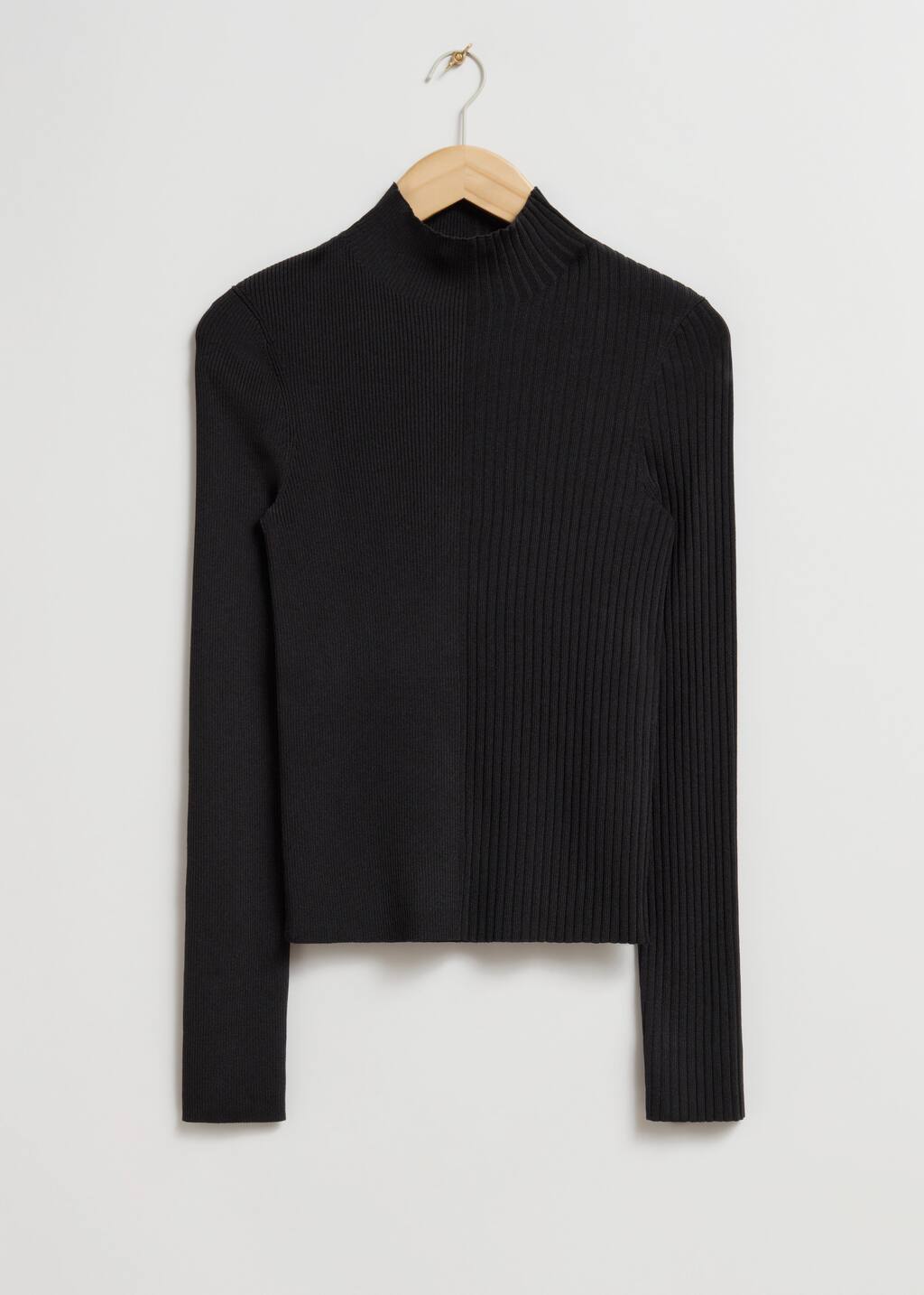 Slim Mock-Neck Top Black Other Stories