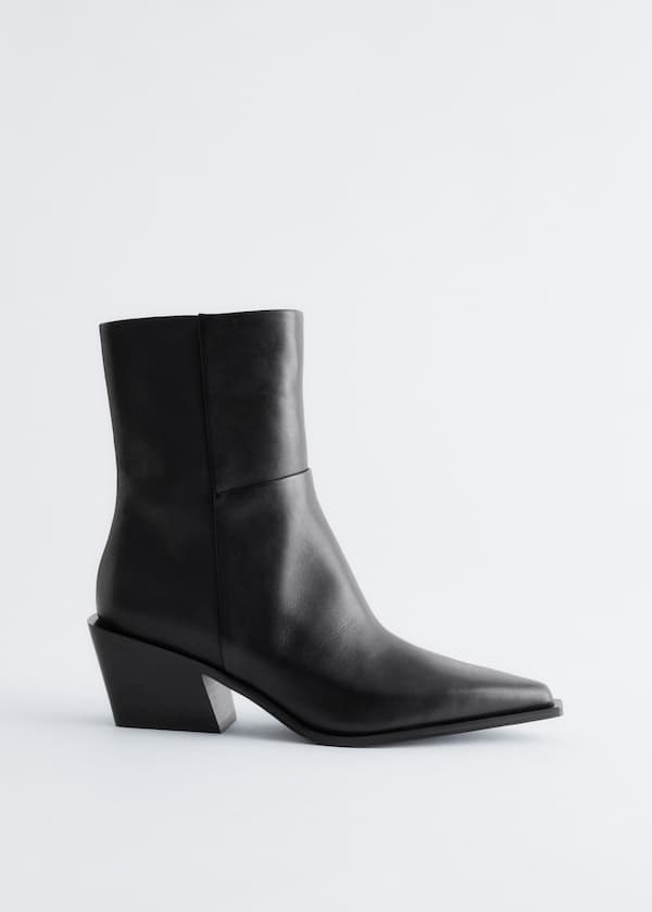 Sleek Leather Cowboy Boots