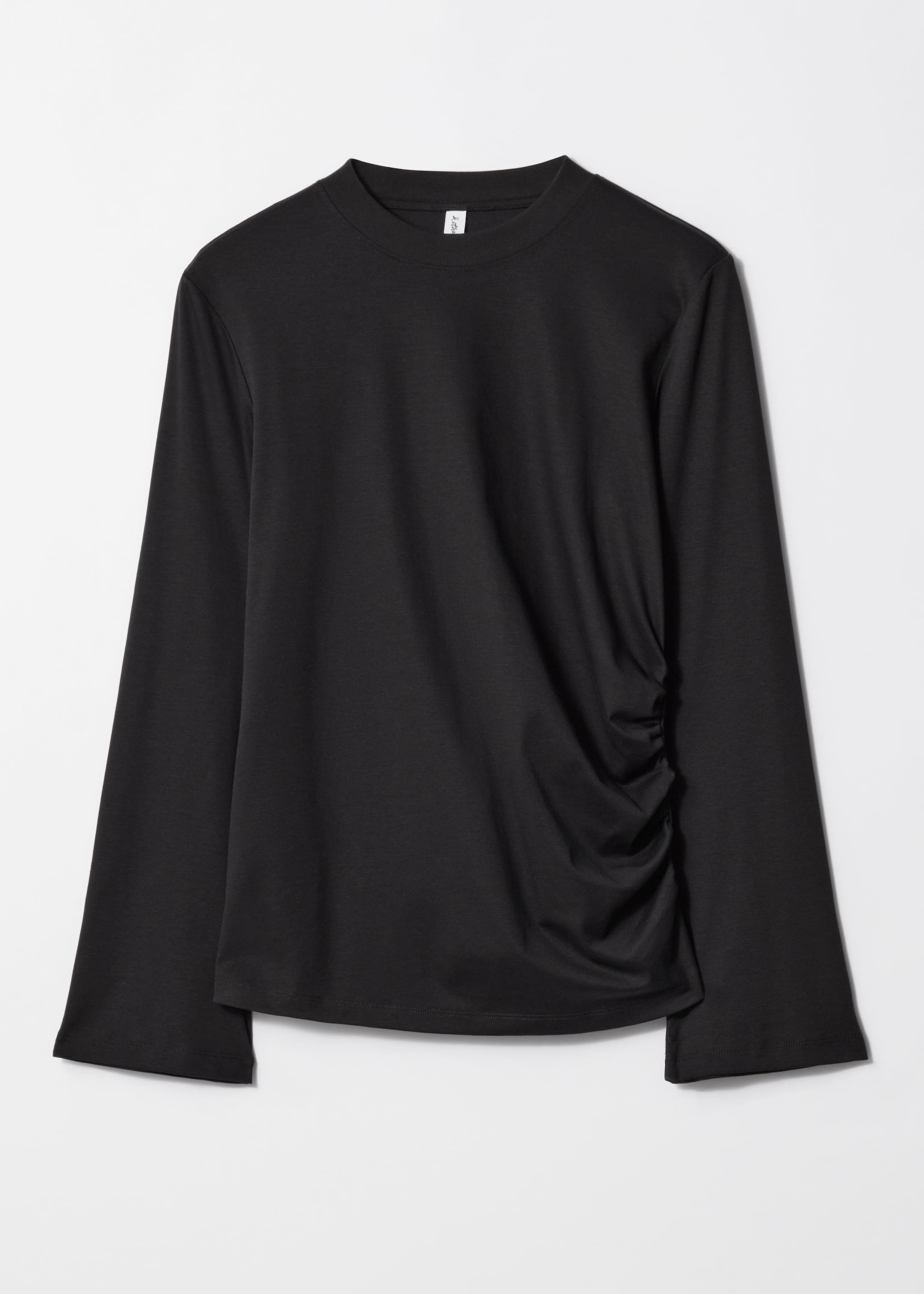 Ruched Long-Sleeve Top - White - Still Life