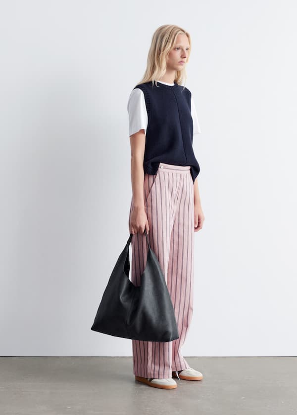 Striped Cotton Trousers