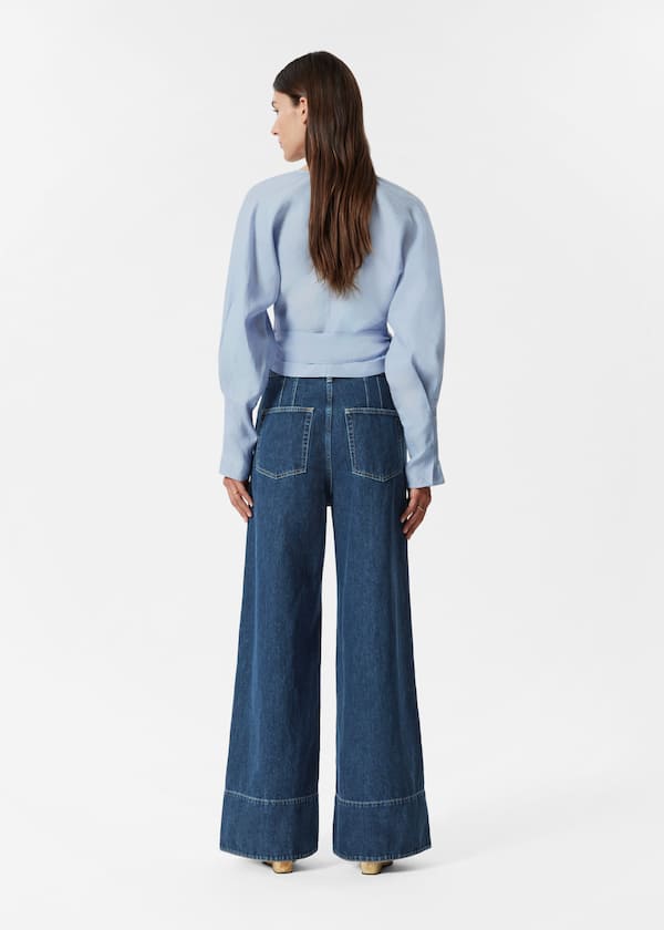 Linen Wrap Blouse