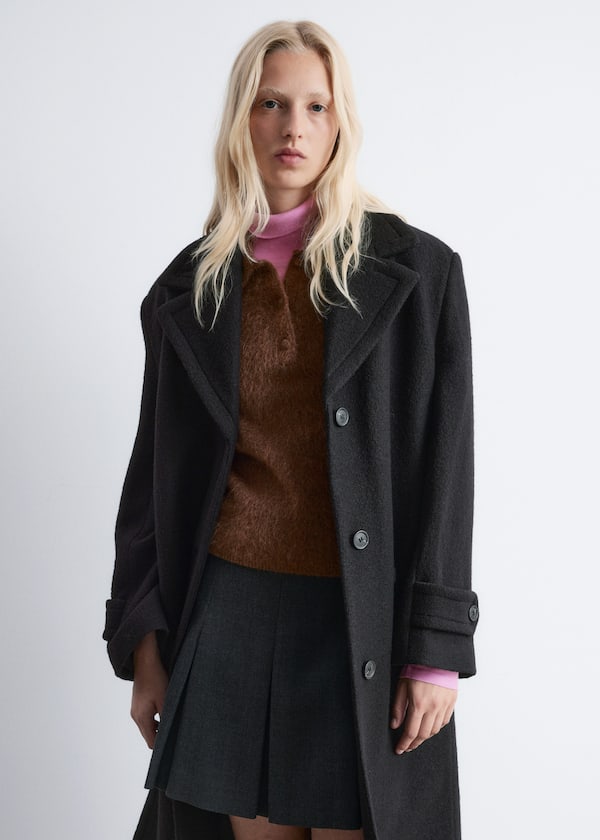 Tie-Belt Wool Coat