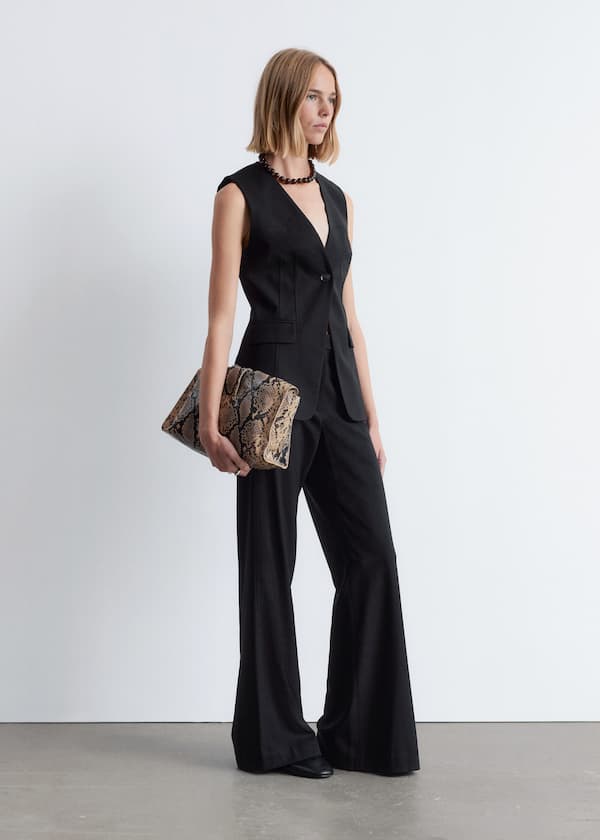 Wool-Blend Tailored Waistcoat