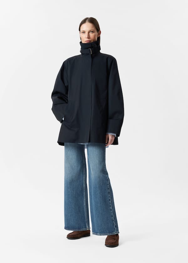 A-line Funnel-Neck Jacket