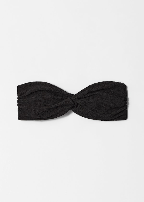 Textured Bandeau Bikini Top