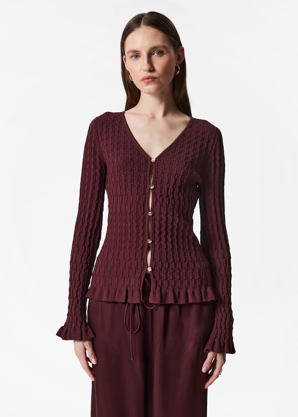 Textured Knit Cardigan