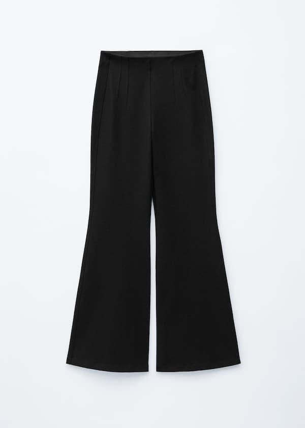 Kick-Flare Jersey Trousers