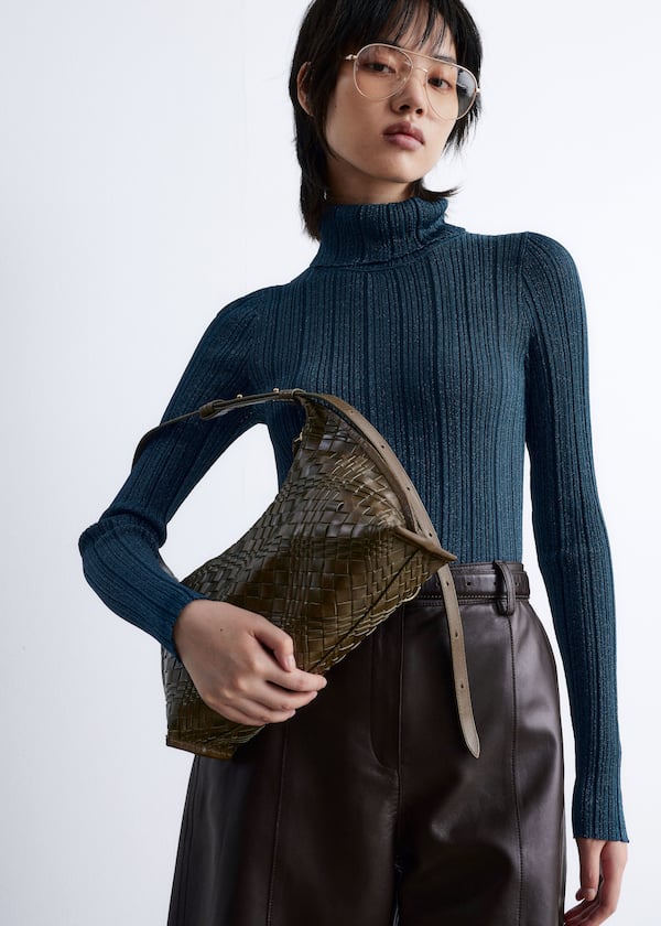 Interwoven Leather Crossbody Bag