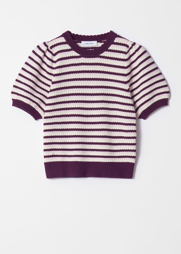 Scalloped Knit Top