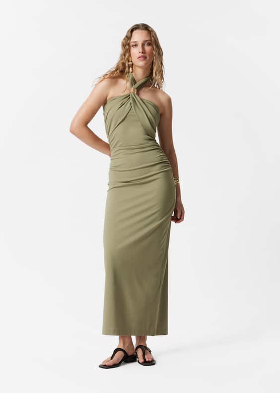 Halterneck Midi Dress