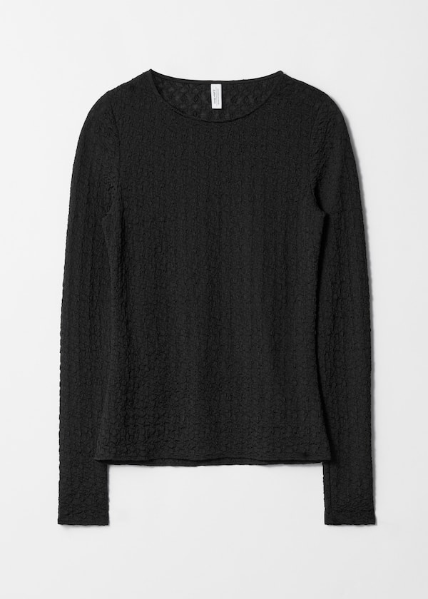 Smocked Long-Sleeve Top