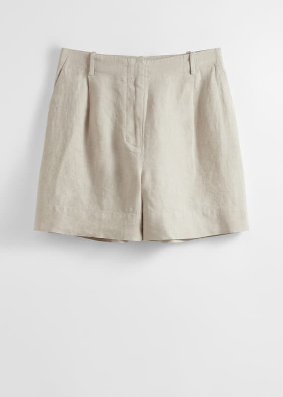 Tailored Linen Shorts