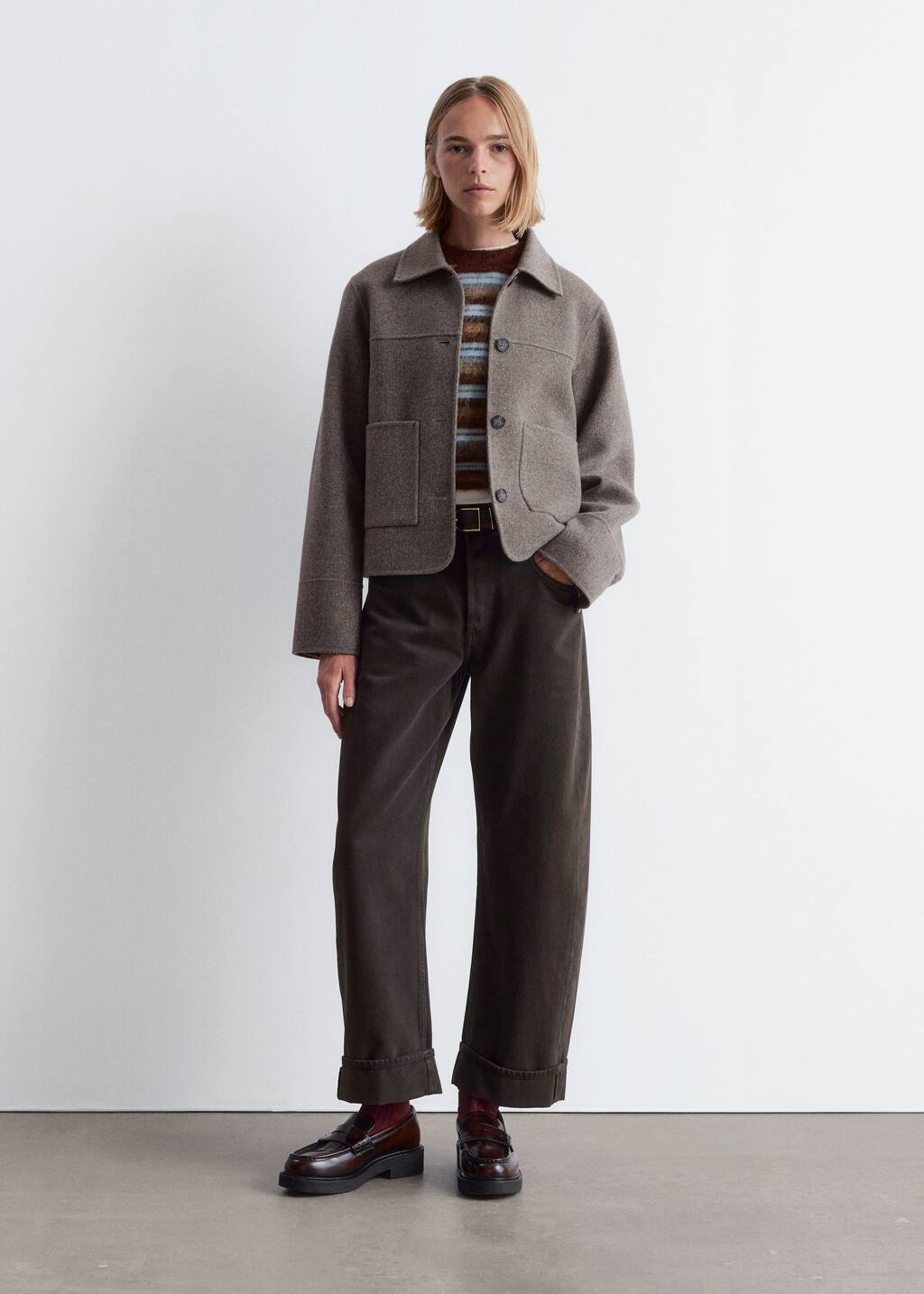 ジャケット・アウター 2way collar HBT wool jabket COLLARED WOOL JACKET 襟付きウールジャケット｜COS コス 公式