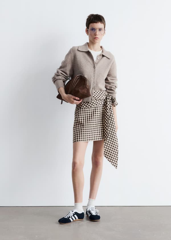 Knitted Collar Cardigan