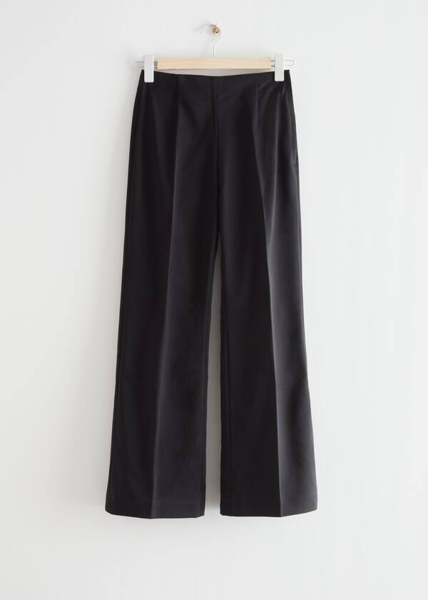 Flared High Waist Trousers
