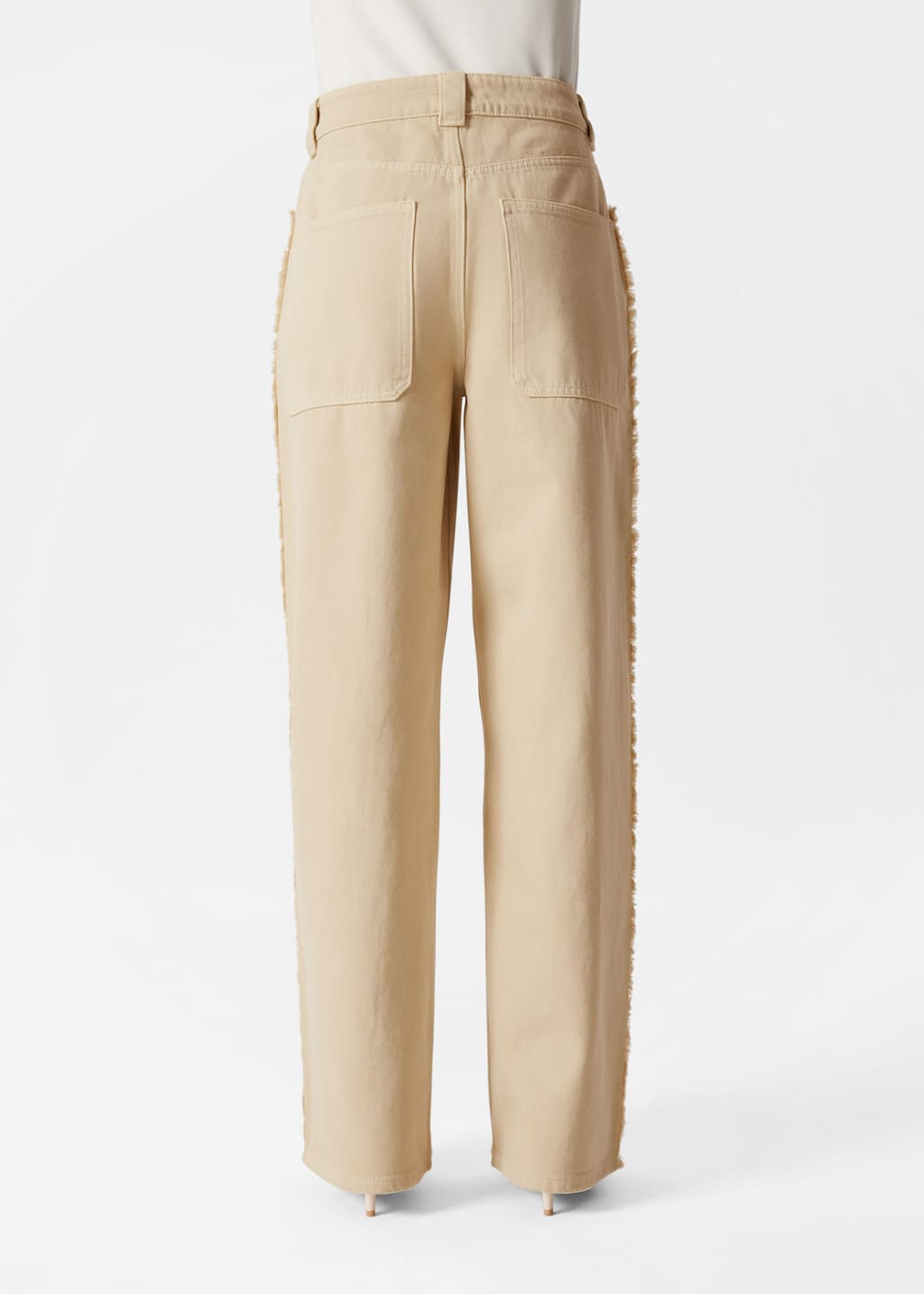 Fringed Wide-Leg Jeans - Light Yellow - Wide - & Other Stories
