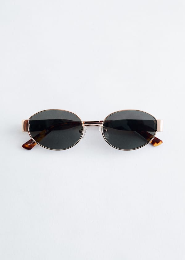 Metal-Frame Oval Sunglasses