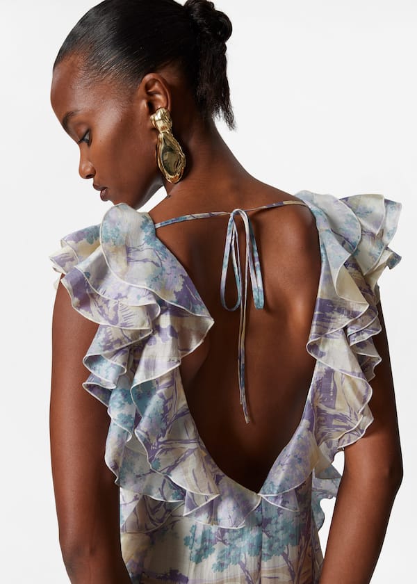 Frilled Maxi Dress