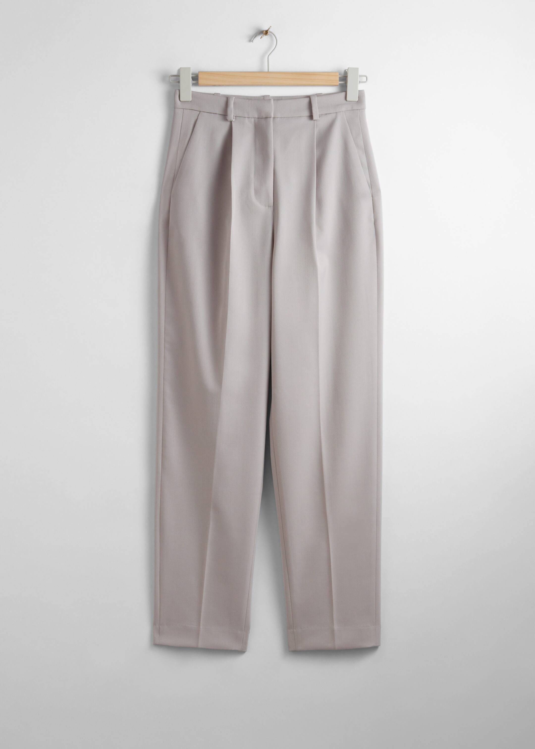 Wide leg tapered trousers hotsell
