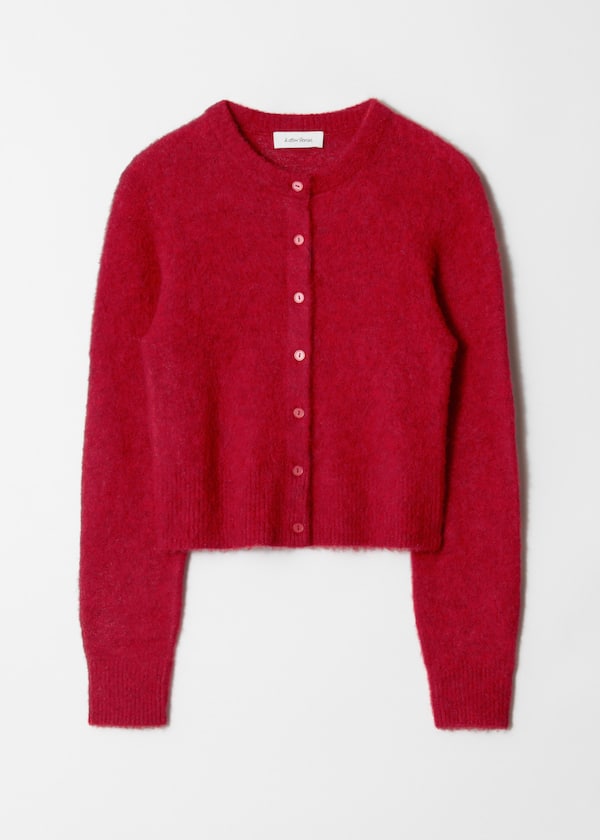 Alpaca-Blend Knit Cardigan