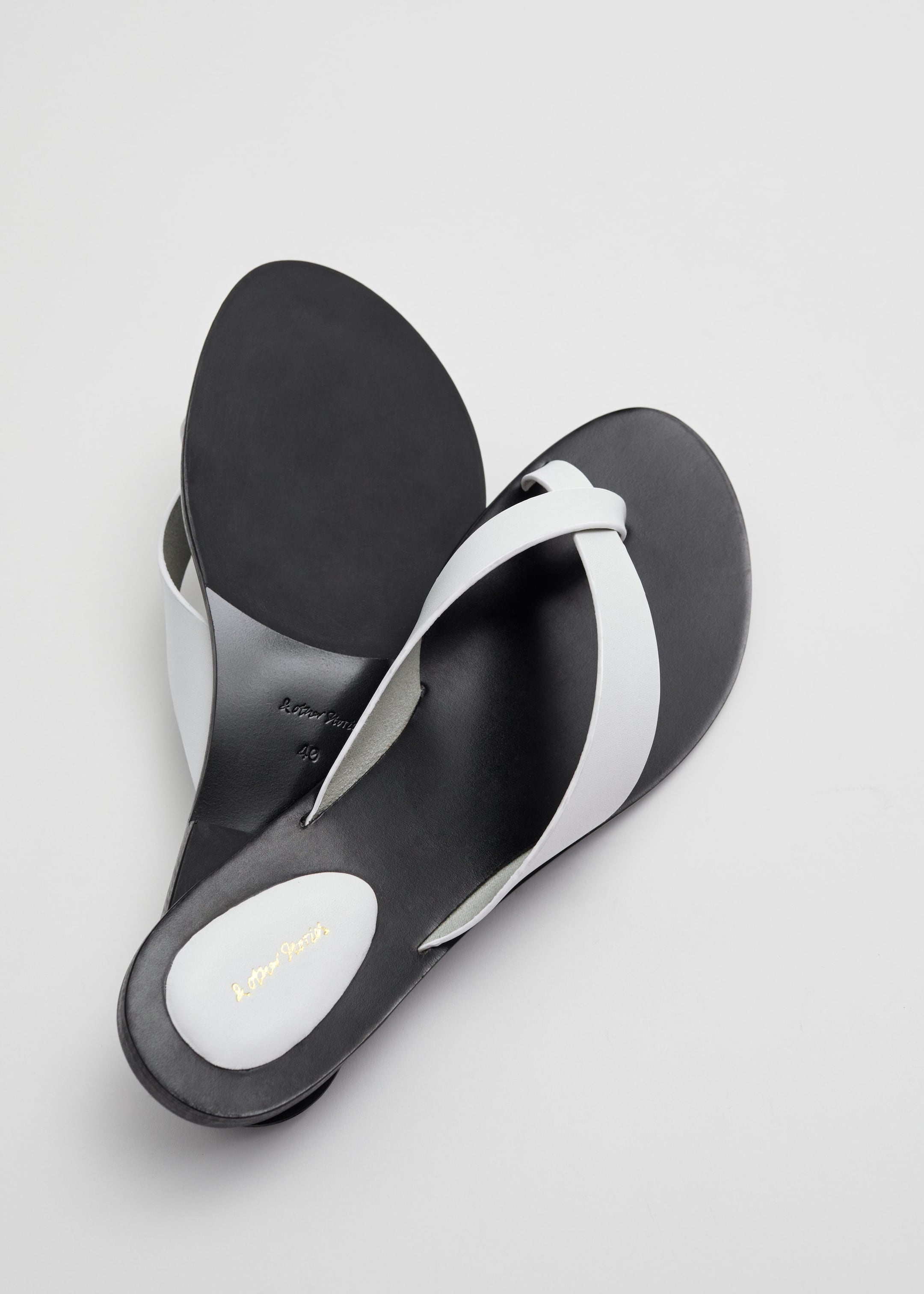 Leather Thong Sandal - Black - Still Life