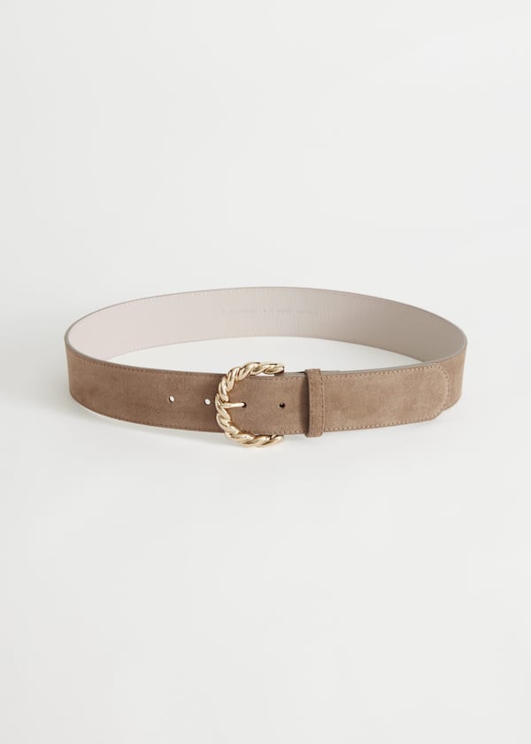 Braid Buckle Leather Belt