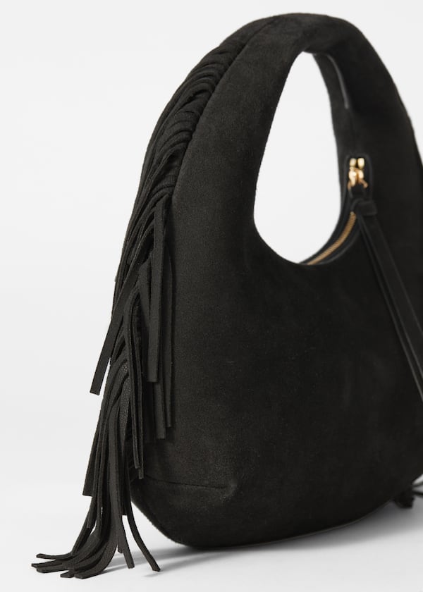 Small Fringed Suede Bag