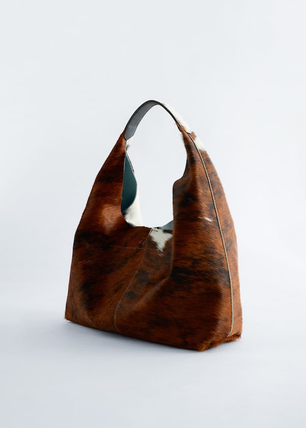 Animal-Print Leather Tote