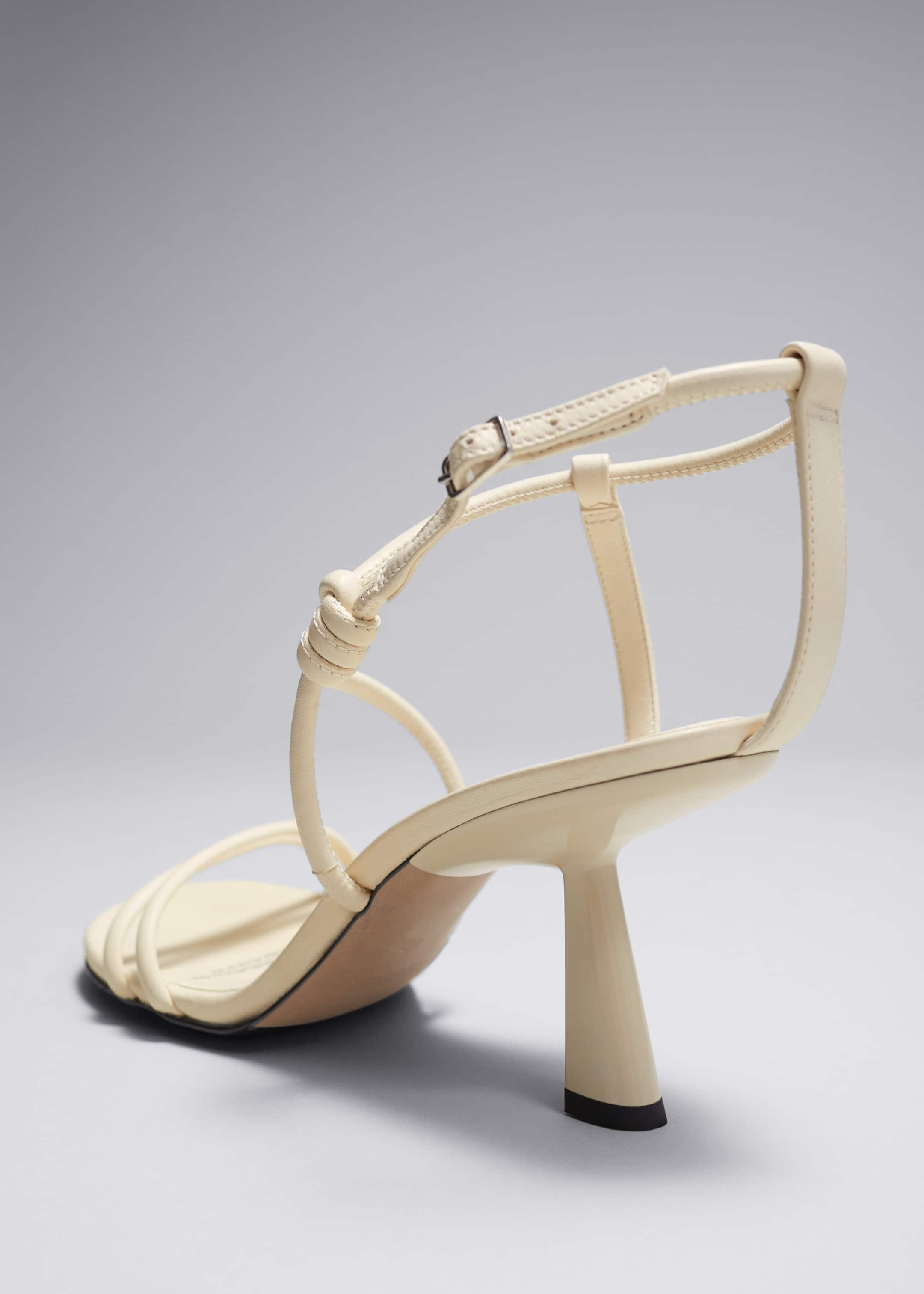 Knotted Heeled Sandals - {{variantName}} - Descriptive Detail