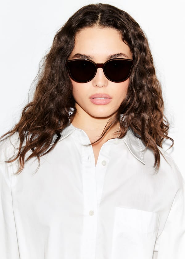 Round-Frame Acetate Sunglasses