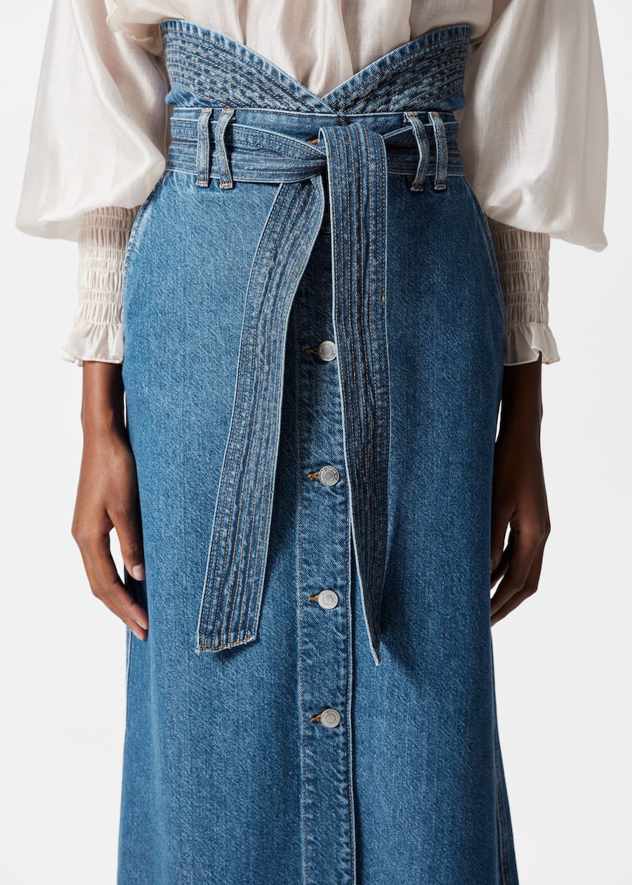 Denim Maxi Skirt